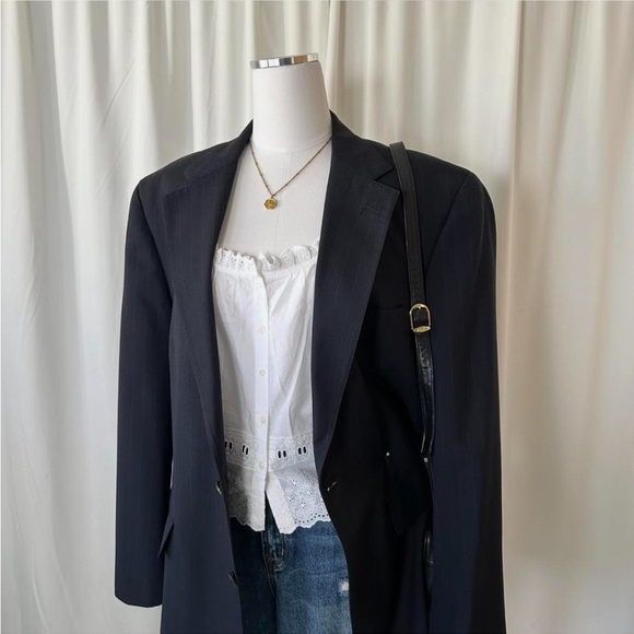 Vintage Brooks Brothers Pinstripes Sport Coat Navy. - Picture 4 of 8